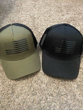 🇺🇸 HOTME Branded Trucker Cap - Olive Green & Black